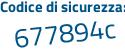 Il Codice di sicurezza è 9ea7388 il tutto attaccato senza spazi