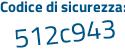 Il Codice di sicurezza è 96ecc segue 8f il tutto attaccato senza spazi