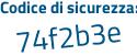 Il Codice di sicurezza è c13fc poi 49 il tutto attaccato senza spazi