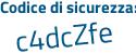 Il Codice di sicurezza è 119f34d il tutto attaccato senza spazi