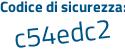 Il Codice di sicurezza è aZad86f il tutto attaccato senza spazi