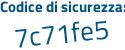 Il Codice di sicurezza è ba continua con 178fa il tutto attaccato senza spazi