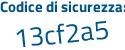 Il Codice di sicurezza è 4bd81 continua con 91 il tutto attaccato senza spazi