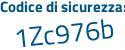 Il Codice di sicurezza è 1dc8 continua con 3bd il tutto attaccato senza spazi