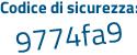 Il Codice di sicurezza è a7Zb continua con cc2 il tutto attaccato senza spazi