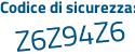 Il Codice di sicurezza è fa poi a7345 il tutto attaccato senza spazi