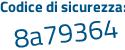 Il Codice di sicurezza è eZZ continua con 4397 il tutto attaccato senza spazi