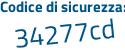 Il Codice di sicurezza è bde92 continua con c6 il tutto attaccato senza spazi