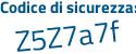 Il Codice di sicurezza è cZ65ab6 il tutto attaccato senza spazi