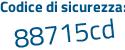 Il Codice di sicurezza è 3 poi c8c261 il tutto attaccato senza spazi