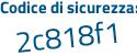 Il Codice di sicurezza è f segue e88684 il tutto attaccato senza spazi