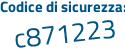 Il Codice di sicurezza è e87435a il tutto attaccato senza spazi