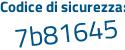 Il Codice di sicurezza è Z6e4417 il tutto attaccato senza spazi