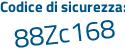 Il Codice di sicurezza è 2ab6951 il tutto attaccato senza spazi