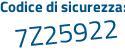 Il Codice di sicurezza è 4bd continua con d35c il tutto attaccato senza spazi