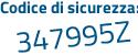 Il Codice di sicurezza è 71b6629 il tutto attaccato senza spazi