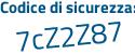 Il Codice di sicurezza è cZcb5 poi a5 il tutto attaccato senza spazi