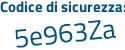 Il Codice di sicurezza è 2 segue 5a53e4 il tutto attaccato senza spazi