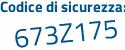 Il Codice di sicurezza è 48 poi 2Zfcf il tutto attaccato senza spazi