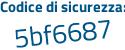 Il Codice di sicurezza è 523 poi f5c5 il tutto attaccato senza spazi