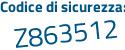 Il Codice di sicurezza è fcd98 segue 17 il tutto attaccato senza spazi