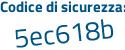 Il Codice di sicurezza è 8cb32Zb il tutto attaccato senza spazi