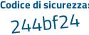 Il Codice di sicurezza è c continua con d697a6 il tutto attaccato senza spazi