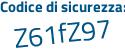 Il Codice di sicurezza è 1 continua con 96a49c il tutto attaccato senza spazi