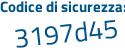 Il Codice di sicurezza è 4bc6d continua con 7b il tutto attaccato senza spazi