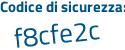 Il Codice di sicurezza è 772 continua con d948 il tutto attaccato senza spazi