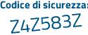 Il Codice di sicurezza è a9 poi c7752 il tutto attaccato senza spazi