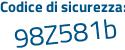 Il Codice di sicurezza è ffcZ4 poi 9Z il tutto attaccato senza spazi