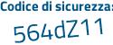 Il Codice di sicurezza è d continua con 34fZ4c il tutto attaccato senza spazi