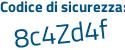 Il Codice di sicurezza è 987469c il tutto attaccato senza spazi