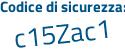 Il Codice di sicurezza è 35 segue 39a4c il tutto attaccato senza spazi