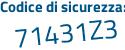 Il Codice di sicurezza è c83 segue bbc9 il tutto attaccato senza spazi