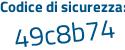 Il Codice di sicurezza è 96cf119 il tutto attaccato senza spazi