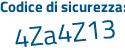 Il Codice di sicurezza è ad poi 8eeeZ il tutto attaccato senza spazi