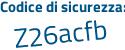 Il Codice di sicurezza è fd89 poi 5c7 il tutto attaccato senza spazi