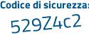 Il Codice di sicurezza è 512832a il tutto attaccato senza spazi