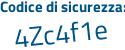 Il Codice di sicurezza è 9 segue 5ad5c5 il tutto attaccato senza spazi