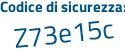 Il Codice di sicurezza è 3aa8b continua con Za il tutto attaccato senza spazi