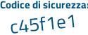 Il Codice di sicurezza è 352 continua con 5399 il tutto attaccato senza spazi