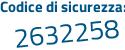 Il Codice di sicurezza è c5363ef il tutto attaccato senza spazi