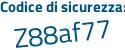 Il Codice di sicurezza è ZcZ continua con 2817 il tutto attaccato senza spazi