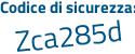 Il Codice di sicurezza è 33 poi 88aec il tutto attaccato senza spazi