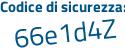 Il Codice di sicurezza è fd segue dZ8Z9 il tutto attaccato senza spazi