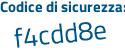 Il Codice di sicurezza è 7cf3 continua con 9Z9 il tutto attaccato senza spazi