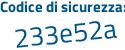 Il Codice di sicurezza è badd poi 1e1 il tutto attaccato senza spazi