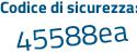 Il Codice di sicurezza è b731 poi fZf il tutto attaccato senza spazi